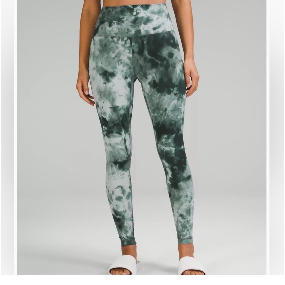 lululemon athletica Tie-Dye Leggings - Green and Black